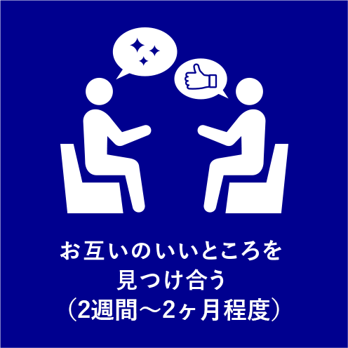 入社までの道のり_お互いのいいところを見つけ合う（2週間〜2ヶ月）